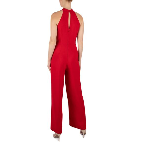 JULIA JORDAN Red Halter Wide-Leg Jumpsuit // 8 - Picture 2 of 12